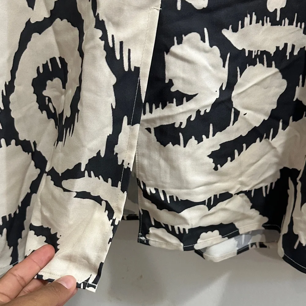 The wolf Gang Black and White Women's Button Down Shirt - Picture 8 of 12